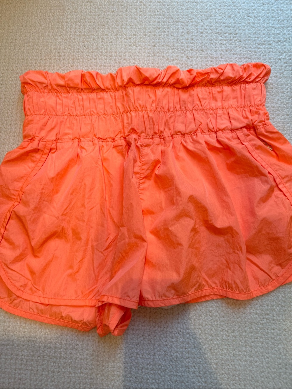 Free people FP movement Women’s Paperbag Waist Shorts - Coral Orange
